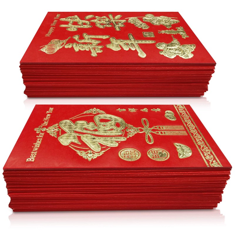 72 Traditional Chinese New Year Red Envelopes 2024 Year of