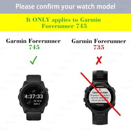 iDaPro Displayschutz Schutzfolie für Garmin Forerunner 745 Smartwatch + 4-teiliger Ladeanschlussschutz 9H Härte Glas Displayschutzfolie [4 Stück]