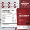 Astaxanthin 12mg, 240 Softgels, Fresh Haematococcus Pluvialis 10 in 1