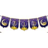 Indigo and gold Eid Mubarak decor/blue and Gold Banner Ramadan