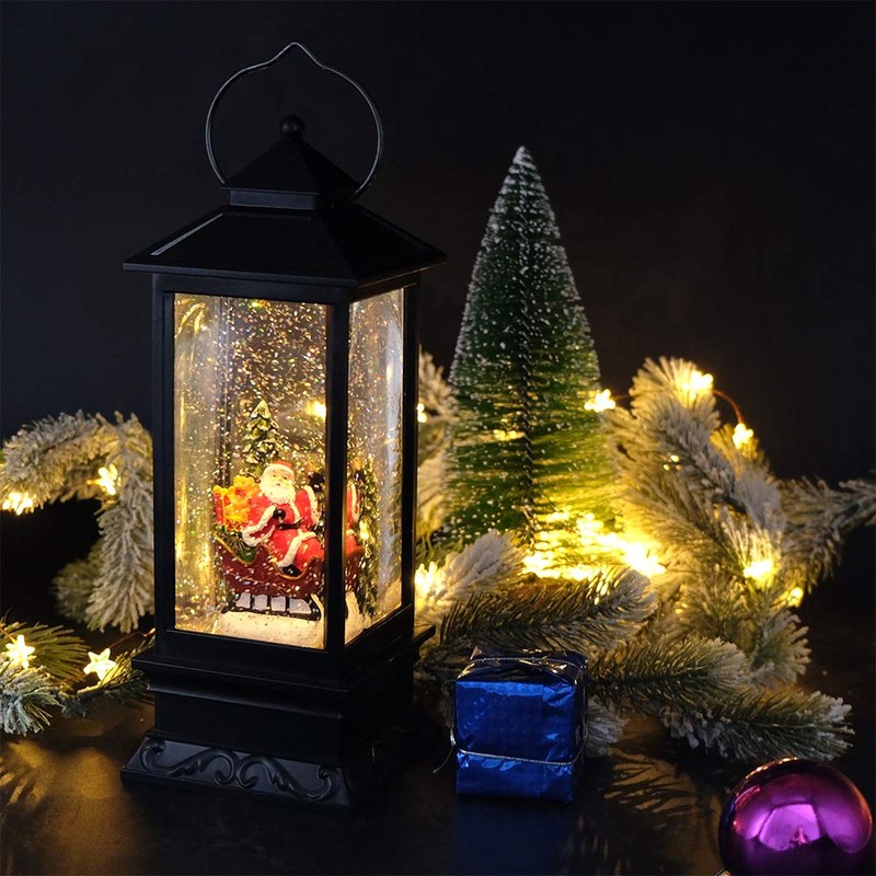DRomance Nativity Music Snow Globe Lantern with Timer Battery Operated