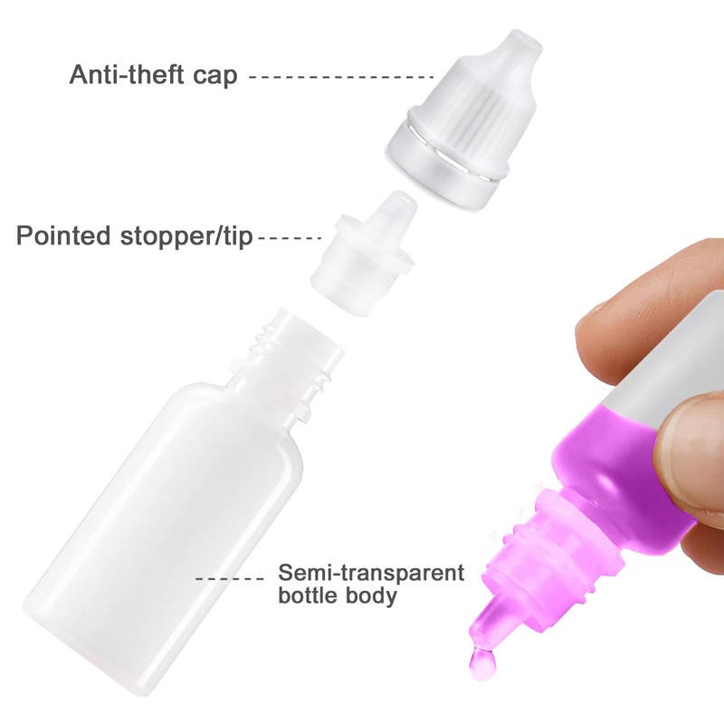 Apstaqeoo 20Pcs, 20Ml Plastic Dropper Bottles, Empty Squeezable Eye Liquid