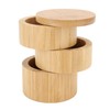 Home 3 Tier Bamboo Wood Container 3 Tier Seasoning Container