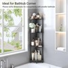 ELYKEN Corner Shower Caddy Standing, 4 Tier Rustproof Metal Shower