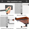 MLOQI Pack of 2 Shelf Brackets, Black, Shelf Bracket, Heavy
