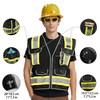 AYKRM black Heavy Woven High Vis Reflective work security construction