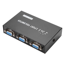2 en 1 Salida Divisor VGA, Divisor de Conmutador VGA Sincronización de Datos Conmutador de Monitor VGA Divisor VGA con Transmisión Rápida de Datos, sin Pérdida de Datos Admite VGA, XVGA, SVGA, UXGA
