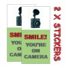 RIDE CAMERA STICKER , WARNING VIDEO RECORDING ,