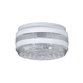 B&P Lamp® Small Disk Shaped Porch and Utility Room Glass Shade (6 1/2")