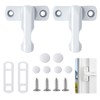 GWAWG 2PCS White Window Locks with 4Screws, Zinc Cast Alloy
