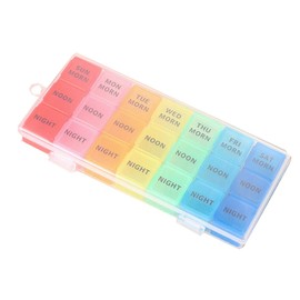 MAGICLULU Pill Case Pill Clear Organizer Box Pill Organizer 7 Day (3 Times a Day) Weekly Pill Box 21 Slots Medication Organizer with Push Button for Medication Clear Container Case
