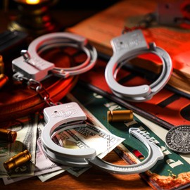 Junkin 50 Sets Plastic Handcuffs Toy with Safety Release Keys Hand Cuffs Fun Party Favor Gift for Kids Boys and Girls, Stage Costume Prop Toy Police Accessories