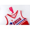ReliBeauty Cheerleader Costume Children's Dress with Pompoms and Headpiece, Red,