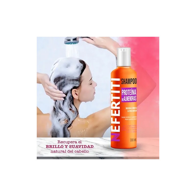 Shampoo Nefertiti Con Almendra Para Cabello Teñido 300ml