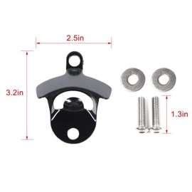 CheroCar Body Mounted Beer Bottle Opener for Jeep Wrangler JK JKU Unlimited 2007-2018, Exterior Accessories, Black