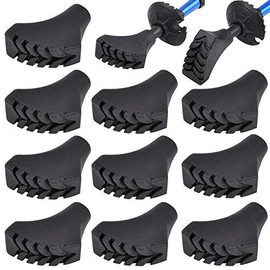 Eurobatt Nordic Walking Pads, Asphalt and Stone, Rubber Buffers for Nordic Walking and Trekking Poles Pack of 10