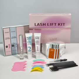 Lomansa Lash Lift Kit, Eyelash Perming Kit, Brow Lamination Kit, Easy Squeeze Tube Design, Beginner Friendly 15 Uses, Up to 6 Weeks Curl