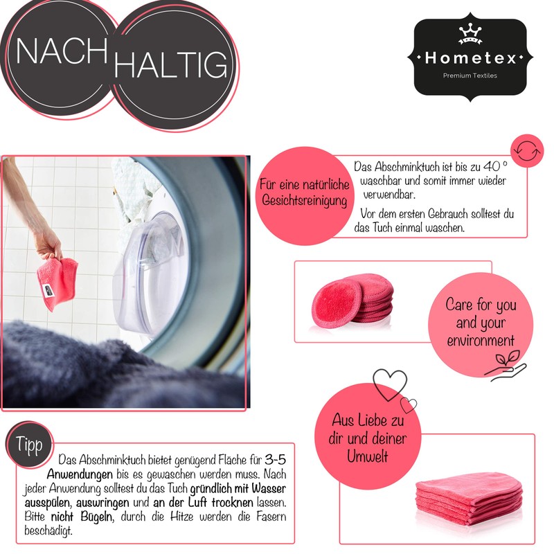 Set of 10 Make-Up Remover Cloths | Microfibre Face Cleansing