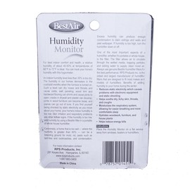 BestAir HG050-PDQ-4 Hygrometer, Humidistat Humidity Monitor, Single Pack