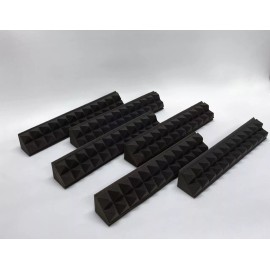 Foam N More 6) Corner Bass Traps Acoustic Soundproofing Foam  24" Long x 3-1/2" x 3-1/2"