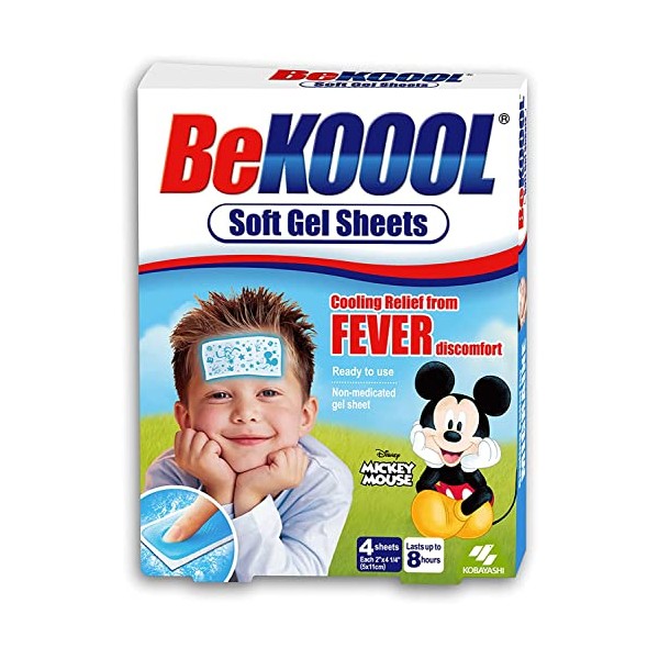 Be Koool Soft Gel Sheets for Kids, 4 Count (Pack of 2)