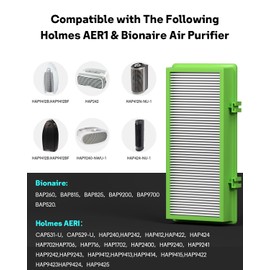 Aer1 Filter Replacement for Holmes Air Purifiers, 1 True HEPA Filters + 2 Carbon Booster Filters, HAPF30AT