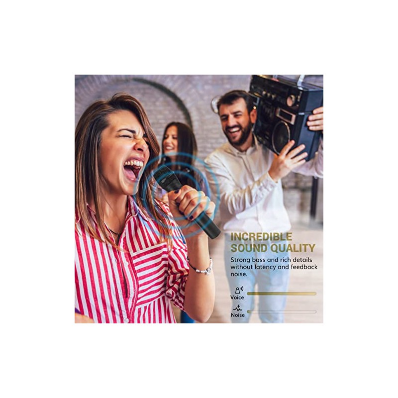 fasient1 V16U Universal Wireless Microphone, 2 in 1 USB VHF