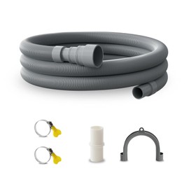 GDLPZM 10 feet (3 Meters) Hose Universal Washing Machine Drain Hose Flexible Dishwasher Drain Hose Extension Corrugated Washer Discharge Hose Kit