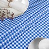 Fabric Tablecloth Washable Table Linen Tablecloth Cotton Polyester Vichy Blue