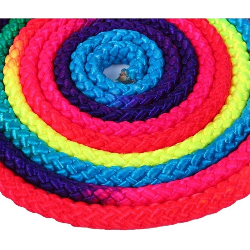 Hominas Rainbow Colour Rhythmic Gymnastics Rope Nylon Competition Art Training