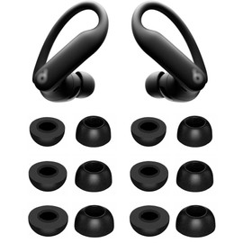 Rqker Foam Eartips Compatible with Powerbeats Pro 2 Earbuds, 6 Pairs S/M/L Sizes Soft Memory Foam Replacement Ear Tips Eartips Earbuds Tips Compatible with Powerbeats Pro 2 PB Pro 2 6 Pairs Black