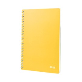 Jumble and Co & Co Convo A5 Week to View Wiro Bound 2023 Diary Sun Kiss Yellow - Weekly Journal with dotted pages, JCVBCC-545/23
