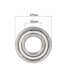 TUZUK Pack of 10 Deep Groove Ball Bearings 6005-ZZ 25 x 47 x 12 mm P6 Double-Sided Metal Sealed Pre-Cut for Scooters and Skateboards