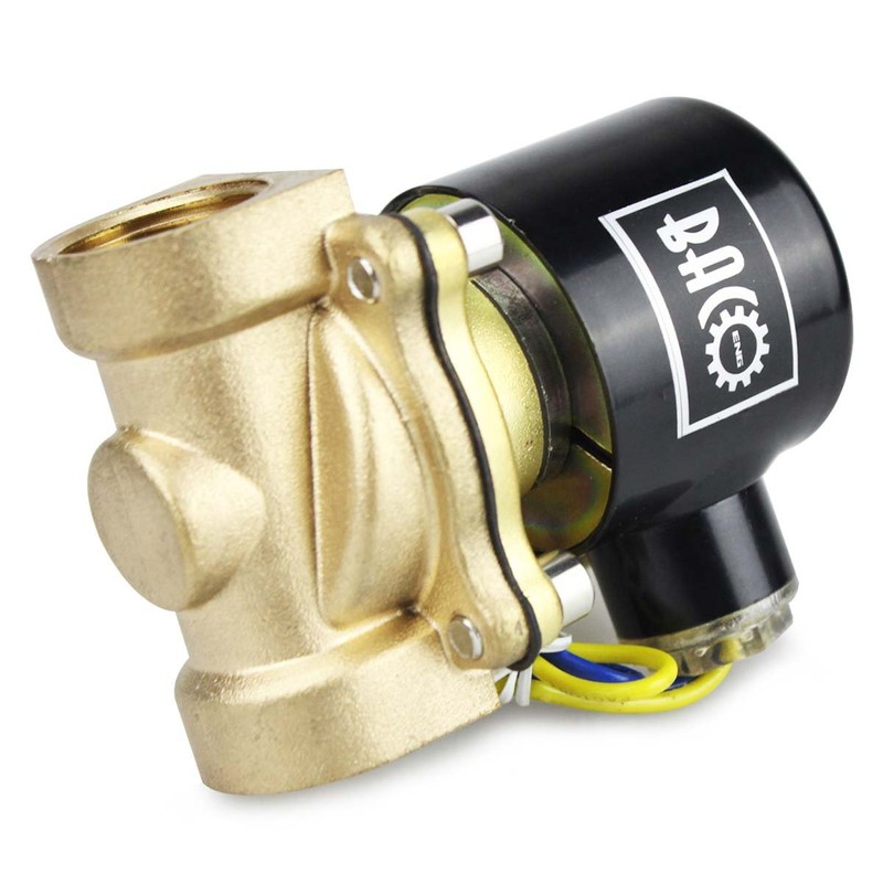 BACOENG VITON 3/4" Brass Electric Solenoid Valve, 12V DC Normally