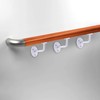 Set of 4 White Handrail Brackets, 63mm Banister Brackets for