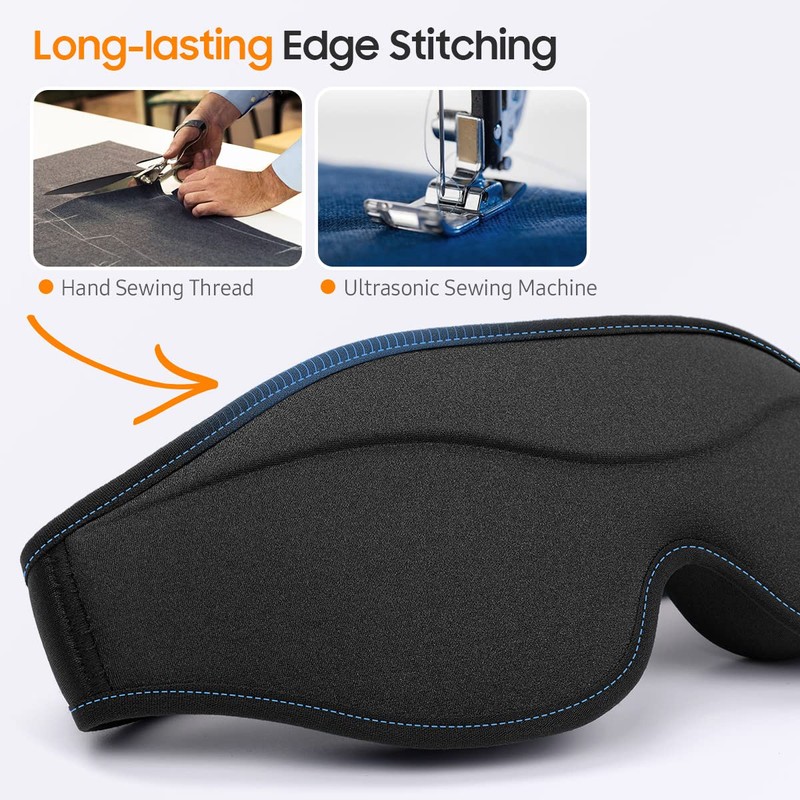 BeHoomi Sleep Mask, 2 Packs Premium Eye Mask for Sleeping,