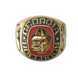 University of Georgia Men's Large Classic Ring, Size 10 Goldplated