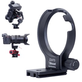 iShoot CNC Metal Tripod Mount Ring Lens Collar Compatible with Nikon Nikkor Z 24-70mm f/2.8 S, Lens Support Holder Bracket Bottom is Arca-Swiss Fit Quick Release Plate Dovetail Groove