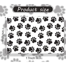 WRAPAHOLIC 50 Sheets Dog Paw Paper Place Mats - 11 x 17 Inch Disposable Placemat Puppy Dog Birthday Decorative Paper Table Mats for Dinner Table Setting Party Supplies