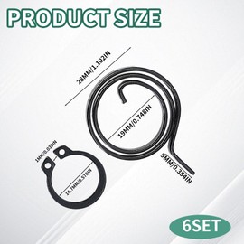 XJUDA Door Handle Spring, 6 Piece Door Handle Springs Replacement for Door Handles in Offices, Rental Properties and Industrial Settings