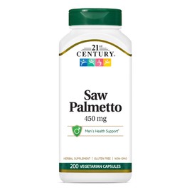 21st Century Standardized Herbal Extract Capsules, Saw Palmetto Extract, 200 Count (Pack of 3)