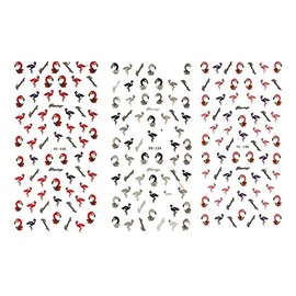 100 Cute Pink Purple Black Flamingo Nail Art Decals