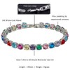 RIZILIA Tennis Bracelet [18cm/7inch] with Round Cut Gemstones CZ [Multi