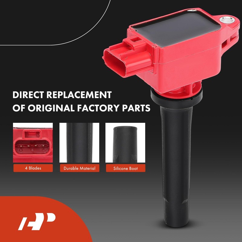 A-Premium (Red) Set of 8 Ignition Coil Pack and Iridium
