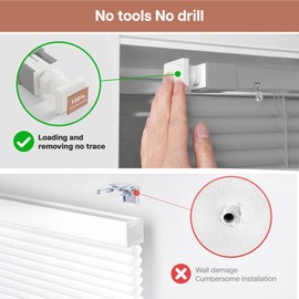 LazBlinds No Tools No Drill Cordless 1" Vinyl Mini Blinds, 100% Privacy S-Curve Blinds for Indoor Windows, Room Darkening Horizontal Window Blinds and Shades for Home, 21" W x 48" H, Grey