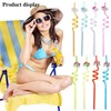 Pack of 8 Cartoon Straws for Children, Reusable Straws, Party