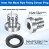 sourcing map 4Pcs M12x1.5 Inner Hex Head Pipe Fitting Plug,
