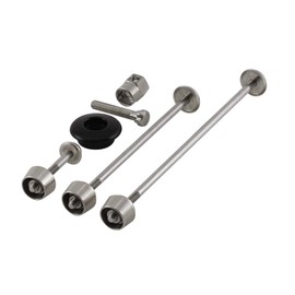 pitlock set 02 front wheel, rear wheel, seat post & ahead headset system: black