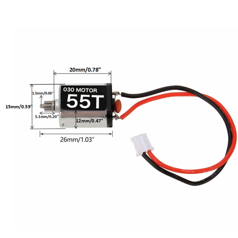 RC Car Motor Metal Low Noise Lightweight 030 55T Brushed
