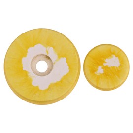 16 Pcs Flute Pad Parts Flute Replacement Pads Set Felt Material Musical Instruments Replacement Accessories for Flutes Yellow